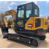 Excavatrices d'occasion SANY 60C 2023, 90% neuves, 60C 6 tonnes, mini-excavatrice sur chenilles d'occasion, excavatrice Sany 60 d'occasion