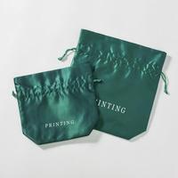 Nouveau sac de rangement en soie bijoux cosmétiques petit cadeau pochette en satin avec LOGO imprimé personnaliser la taille