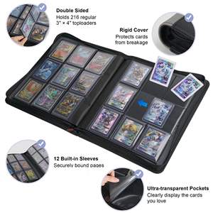 Премиум 35pt Toploader Pokemon торговая карта папка с 9 карманами на молнии с красочным чехлом Pokemon для хранения спортивных торговых карт - Product Image 2