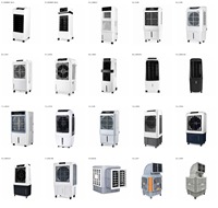 Pendingin Udara Evaporatif Komersial 115W AC 70W DC 3 Pengaturan Kecepatan Operasi Rendah Kebisingan untuk Toko