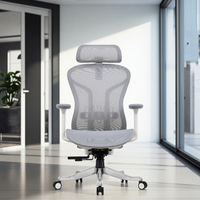 Chaise de bureau ergonomique en maille à dossier moyen, nouveau produit Foshan, avec fonctions réglables, design moderne