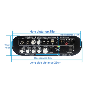 Bo mạch khuếch đại âm thanh chuyên nghiệp DJ/Karaoke tích hợp subwoofer, hỗ trợ USB/TF/MIC, nguồn AC 220V/DC12-24V/AC110-220V+ - Product Image 5