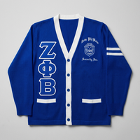 Cardigan d'hiver brodé pour homme Zeta Phi Beta Soror 2025 |   Pull personnalisé respirant avec lettres brodées pour la sororité Delta