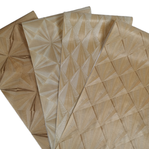 Placage décoratif de parquet de placage en <span class=keywords><strong>bois</strong></span> naturel épissé Offre Spéciale avec le <span class=keywords><strong>panneau</strong></span> de conception d'or pour des Cabinets de meubles d'hôtel - Product Image 1