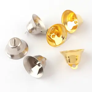 Silver/Gold Jingle Wholesale Ornament Bell for Xmas Holiday Decor Star Metal Vintage Home Pendants Decor Bells