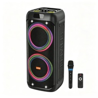 Système audio professionnel de scène Global Sound Tech Oudiobop, double caisson de basses de 10 pouces, son BT 5.0, liaison TWS, extérieur, jardin