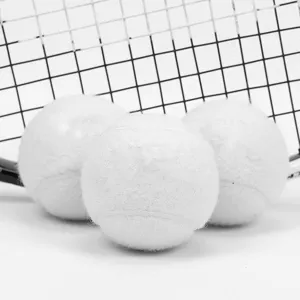 白色天然化学纤维网球批发高品质软菲力网球Pelotas de tenis球