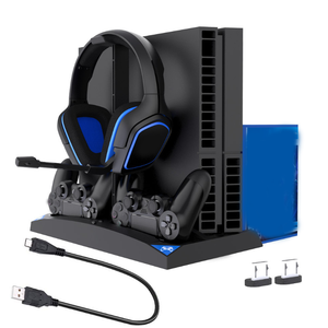 Ventilador de refrigeración soporte vertical controlador base de carga estante de almacenamiento para <span class=keywords><strong>PS4</strong></span> Pro Slim consola estación de carga soporte - Product Image 3