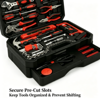 Kit d'outils de réparation de vélo 321 pièces avec clé à douille 72T en CRV, manuel, en coffret rigide, OEM