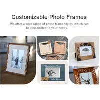 Cadre photo personnalisé classique vintage orné texturé en résine artisanale durable et écologique avec impression UV dorée pour présentation sur table