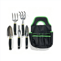 Ensemble d'outils de jardin en aluminium avec truelle, transplanteur, pelle, fourche et râteau