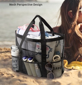Grand sac de plage en maille anti-sable, multi-poches, pour la plage, la natation, les voyages, sacs de rangement pour la plage G26-204 - Product Image 6