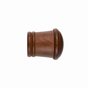 IDEAS WOOD LINE - Ensemble de 2 embouts de rideau en forme de cône, couleur cèdre - Product Image 1