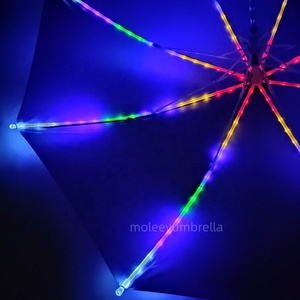 مظلة ألعاب نارية جديدة رائعة بإضاءة LED، أضواء وامضة بقطر 105 سم، فتح يدوي، للإعلان والترويج - Product Image 6