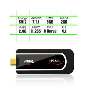 H96 Pro H3 Amlogic S905X Android TV Stick 2GB + 16GB 2.4G/5G Wifi BT4.0 TV Box Android Mini TV Stick H96pro-H3 - Product Image 2