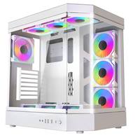 Chasis de Acero Usado para Computadora de Escritorio, ATX Mini-ITX, Refrigeración por Agua, Torre Media, Caja para Juegos E-Sports, Diseño Único con Vista al Mar, Tipo Pecera