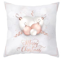 Nouvelle lumière rose or série noël pêche velours taie d'oreiller vacances décoration de la maison canapé dos oreiller en gros