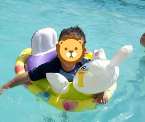 Flotador Inflable de Seguridad Ecológico y Portátil para Bebés, Asiento de Piscina de PVC con Forma de Pato, Tortuga y Unicornio para Niños - Product Image 4