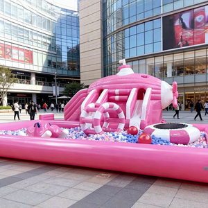 Carpa Inflable Transparente Tipo Domo para Eventos en Centros Comerciales, con Temática de Tigre, <span class=keywords><strong>Piscina</strong></span> de Pelotas con Tobogán, Castillo, Casa de Juegos con Pelotas Oceánicas para Niños - Product Image 4