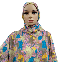 2022 NOUVEAU Vêtement de Prière pour Femmes Musulmanes, Hijabs Fleuris, Jilbab Turco-Africain, Robe de Culte avec Chapeau, Islam Arabe, Kaftan Robe Ramadan