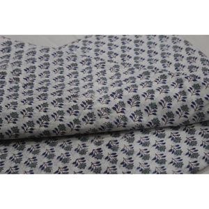 Tissu artisanal indien en coton imprimé à la main, motif floral moderne de Jaipur, pour sacs et rideaux, tissu léger pour robes - Product Image 2