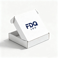 Boîtes d'expédition en carton ondulé personnalisées avec logo FDQ, matériaux recyclés, finition UV bronzée, rectangulaires, pour promotion d'épicerie, supermarché, cadeau