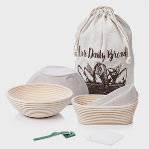 Banneton Beweiskorb ingresos Oval prueba de Korb Mit Stoff <span class=keywords><strong>Brot</strong></span> Backsets Kits de Brotbanneton <span class=keywords><strong>2</strong></span> Set 25 Cm cesta de Brotbosse - Product Image 4