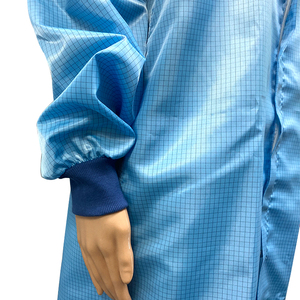 ALLESD antipolvere colore blu personalizzato ricamo ESD abito antistatico uniforme camera bianca uniforme - Product Image 6