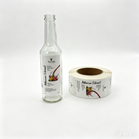 Étiquettes de boissons en papier adhésif mat personnalisées à faible MOQ, durables |   Autocollant pour bouteille en verre avec motif floral tropical imprimé numériquement, prêt à l'emploi