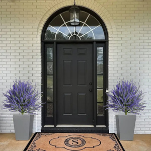 Ramas de Trigo de Plástico Artificial con Lavanda Flocada, Estilo Pastoral, Plantas Artificiales para Decoración de Bodas, Hogar y Fiestas, Ramo de Flores - Product Image 3