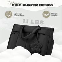 Personnalisable Nouveau Femmes Bandoulière En Nylon Moelleux Sacs À Bandoulière À La Mode Sacs À Main Avec Doublure Fermeture À Glissière Logo Motif