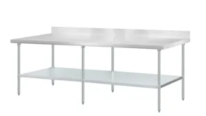Factory Direct Stainless Steel Work Table With Over Shelf