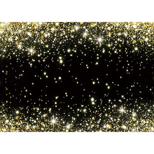 Sfondo Nero Dorato con Glitter, Luci Scintillanti Bokeh, Sfondo Fotografico per Compleanni, Matrimoni, Feste, Banner Personalizzabile - Product Image 2