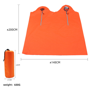 Sacco a Pelo Termico di Sopravvivenza per 2 Persone, in Poliestere, per Climi Freddi, Attrezzatura di Emergenza Salvavita, Protezione dalla Pioggia - Product Image 4