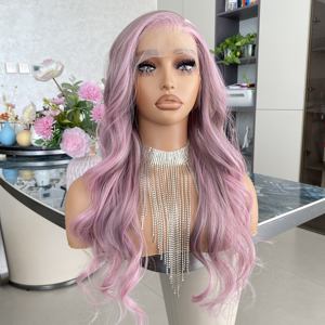 Perruque synthétique longue à ondulations lâches de haute qualité, résistante à la chaleur, bouclée, avec dentelle frontale 13x4 pour femmes, idéale pour les fêtes - Product Image 2