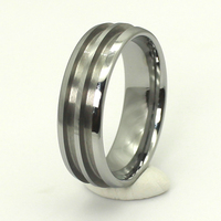 Fabrikgefertigter 18K 24K vergoldeter Silber-Wolfram-Titan-Ringkernrohling zum Einlegen, klassischer Hochzeits- und Verlobungs-DIY-Ringkern