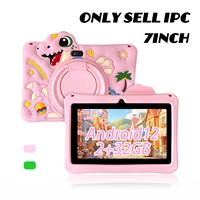 Tablet Anak Dinosaur 7-Inci Kapasitif MTK Quad Core 3GB RAM 32GB Penyimpanan Aplikasi Edukasi Terpasang Android 10 Tablet WiFi