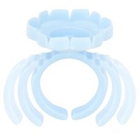 100Pcs/bag Cincin Lem Bulu Mata Alat Ekstensi Bulu Mata Lash Cup Lashing Bloom Pink Biru Putih Perlengkapan Salon Plastik Bunga