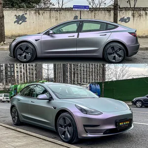 Dazzling Popular Color Change Film Color Ppf Colorful Tint Vinyl Wrapping Sticker Super Matte Capri Gray Purple For Car Body