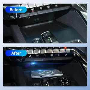 Chargeur sans fil QI 15W 12-24V pour console centrale de voiture, charge rapide pour Peugeot <span class=keywords><strong>3008</strong></span> 4008 5008 2016-2021, accessoires CARSOUL - Product Image 3