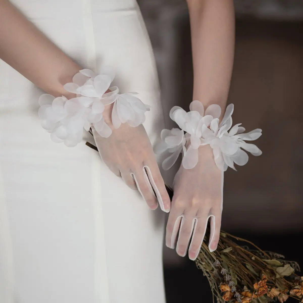 HY 2312 WG095, супер сказочные белые виноградные цветы, свадебные перчатки, свадебные марлевые платья, аксессуары для вечеринки, оптовая продажа