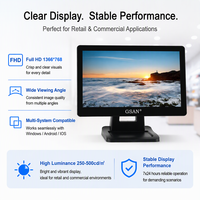 Moniteurs tactiles 15,6'' en gros, écran tactile capacitif 10 points, moniteur POS, panneau d'affichage HD pour les supermarchés