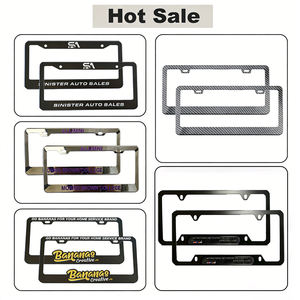 Marco de Matrícula de Fibra de Carbono 3D Duradero, Marco de Matrícula con Efecto Holograma y Logotipo Personalizable - Product Image 5