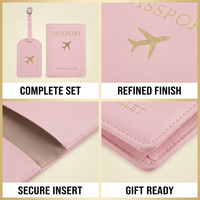 Portefeuille en céramique pour passeport et organiseur de documents avec étiquette de bagage pour la vente au détail, les articles promotionnels et les programmes cadeaux