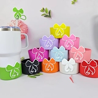 11 couleurs – Manchons de protection antidérapants en silicone avec nœud mignon pour le bas des gobelets de 30/40 oz – Réutilisables et écologiques