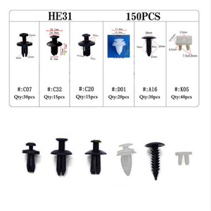 Jiechuang Auto <b>Clips</b> 150Pcs HE31 Assorted Car Fasteners For Door Panels <b>Bumpers</b> Wheel Arches Repair Kit - Product Image 5