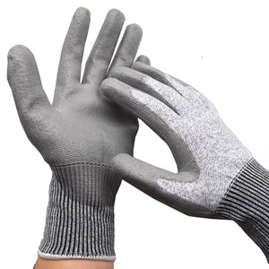 Guantes de Seguridad Antideslizantes con Recubrimiento de PU, Resistentes a Cortes Nivel 5, Tejidos con HPPE para Soldadores y Trabajos de Construcción - Product Image 1
