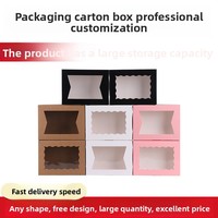 Conteneur alimentaire rectangulaire personnalisé en papier kraft rigide, jetable et recyclable, auto-érectile, imprimé UV quadricolore, pour camping, barbecue, fruits