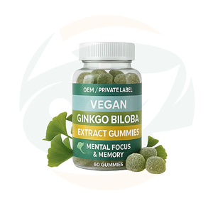 Оптовая цена: Чистый натуральный экстракт гинкго билоба, пищевой органический жевательный концентрат, 60 жевательных конфет в упаковке - Product Image 1