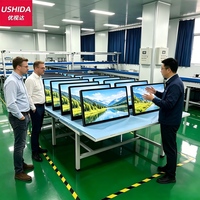 Pantalla Táctil Comercial de 43, 49 y 55 Pulgadas, Señalización Digital LCD de Alta Definición Montada en la Pared, Equipada con Sistema Android